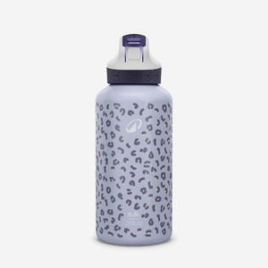 Bidón 500 niños 0,6L aluminio con tapón instantáneo, pipeta y pajita senderismo
