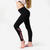 Legging danse moderne taille haute fille, noir et orange