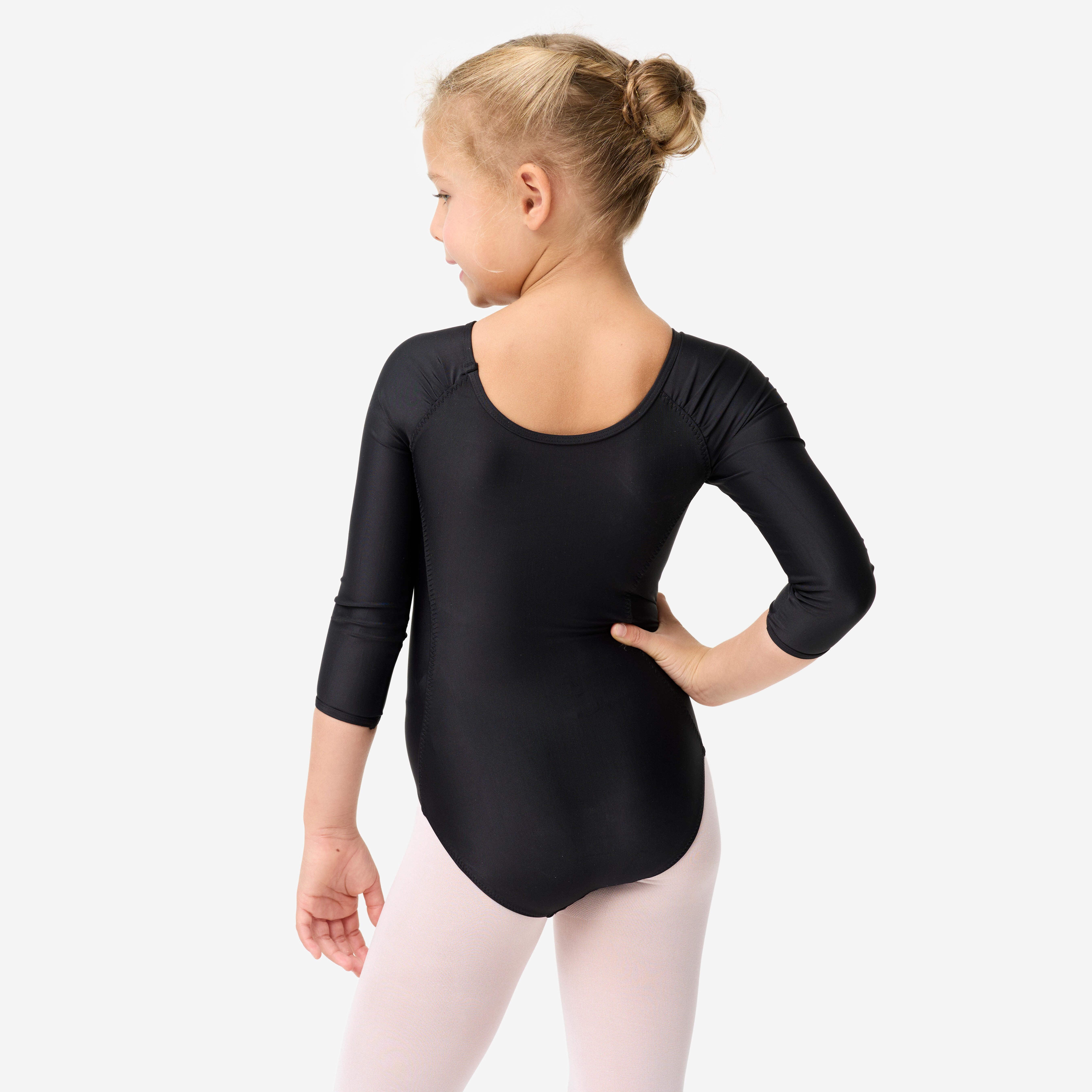 Justaucorps danse classique à manches longues noir fille - DOMYOS