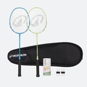 RAQUETA DE BÁDMINTON ADULTO BR 190 SET PARTNER AZUL LIMA
