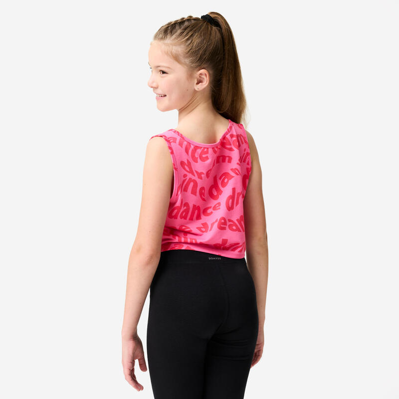 Lány tánc ujjatlan crop top 