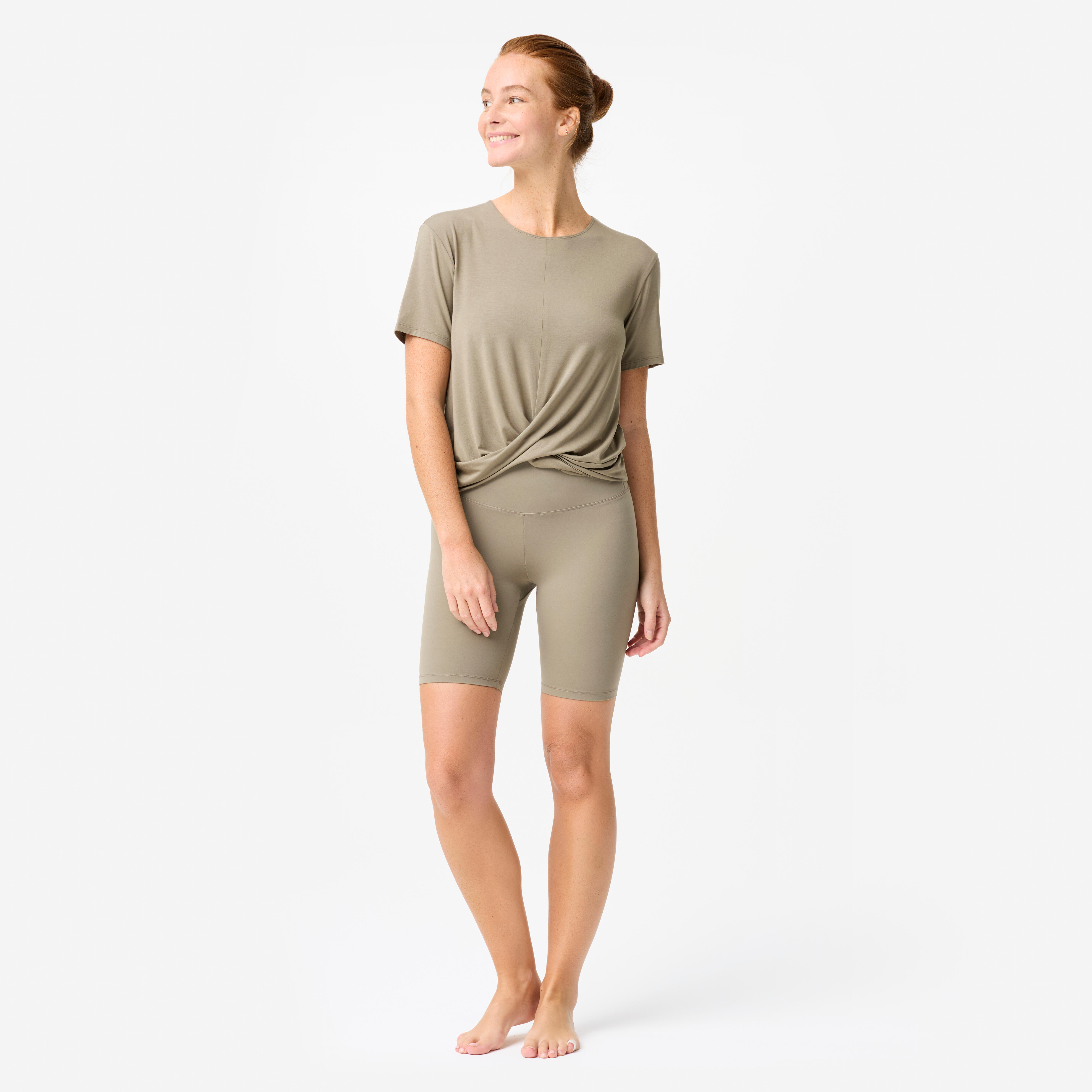 T-shirt twist, brun - DECATHLON