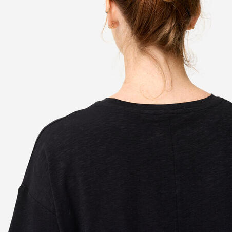 Футболка жіноча для йоги чорна