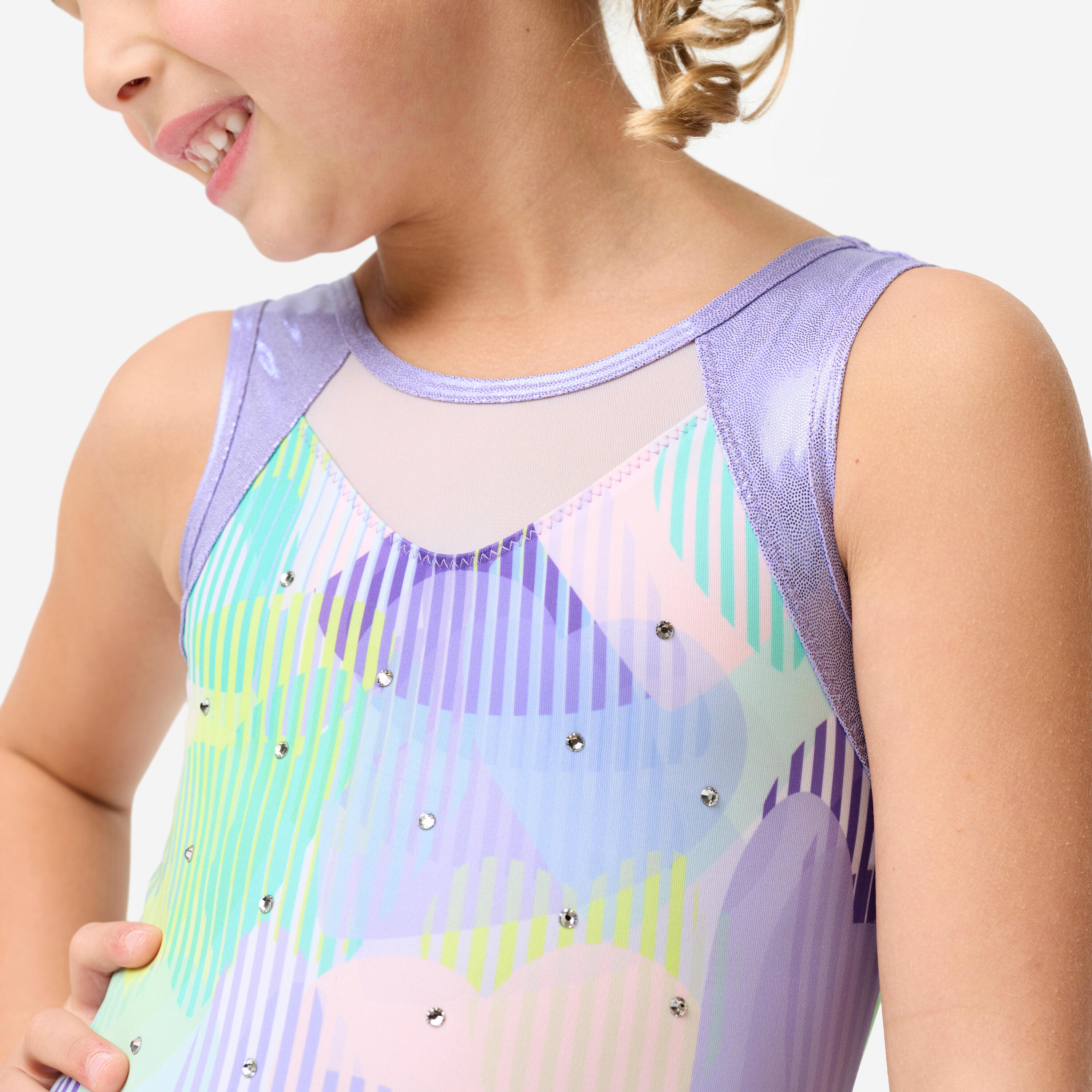 Body bambina ginnastica artistica lilla 3/12