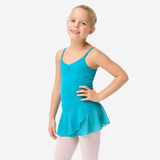 Tunique de danse classique fille, bleu turquoise