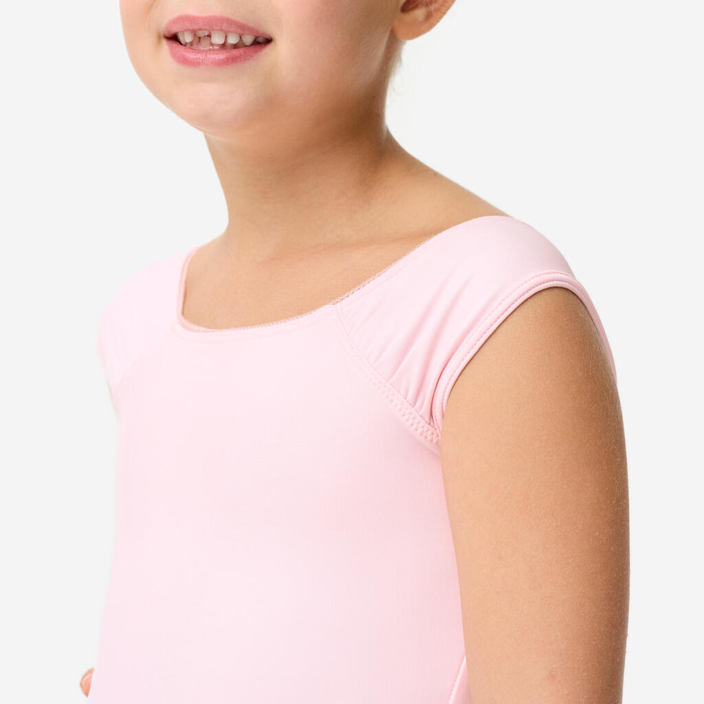 Justaucorps danse manches courtes - rose