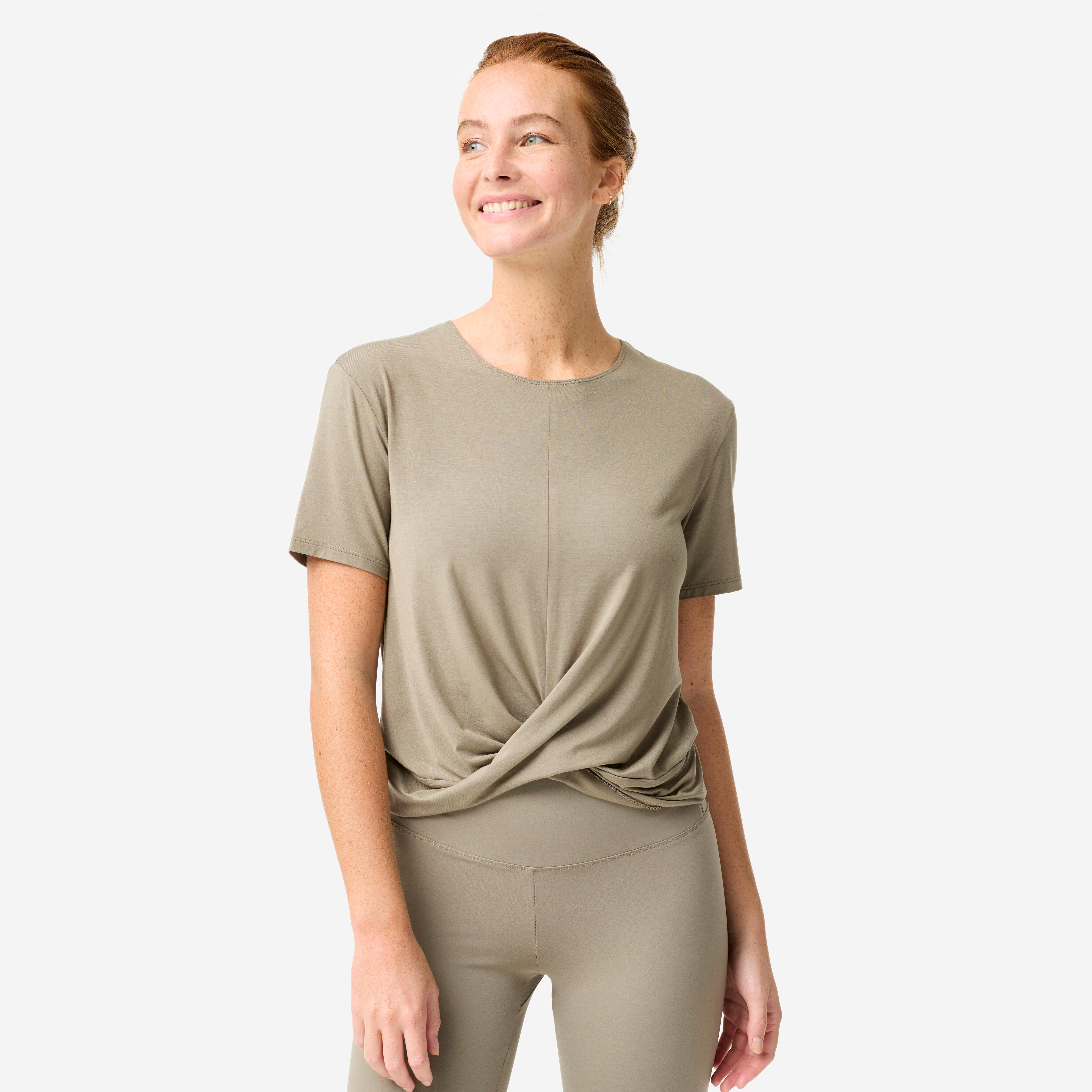 T-shirt twist, brun - DECATHLON
