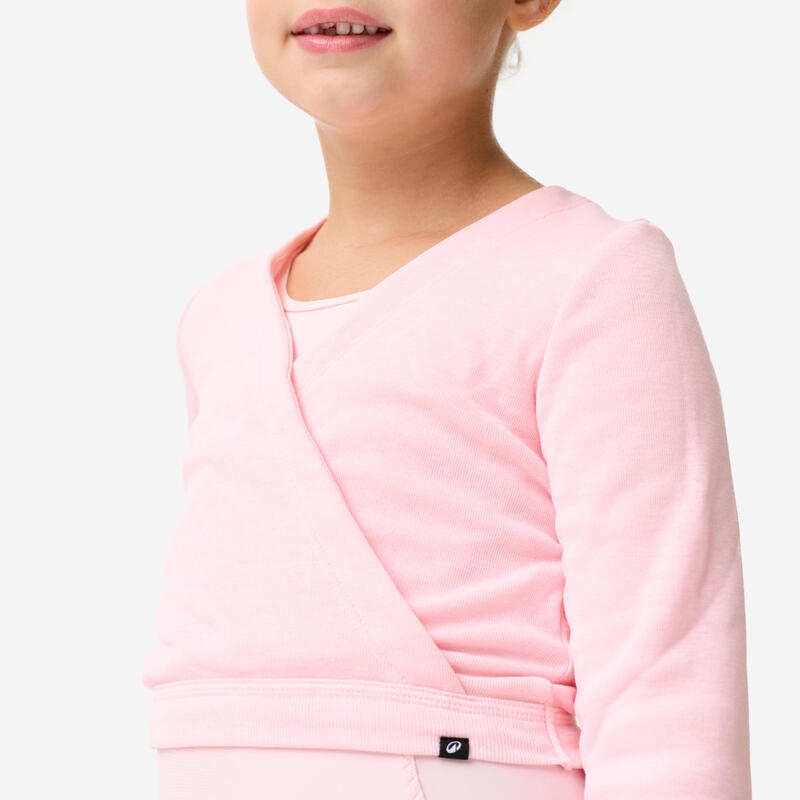 Çocuk Pembe Çapraz Bale Hırkası