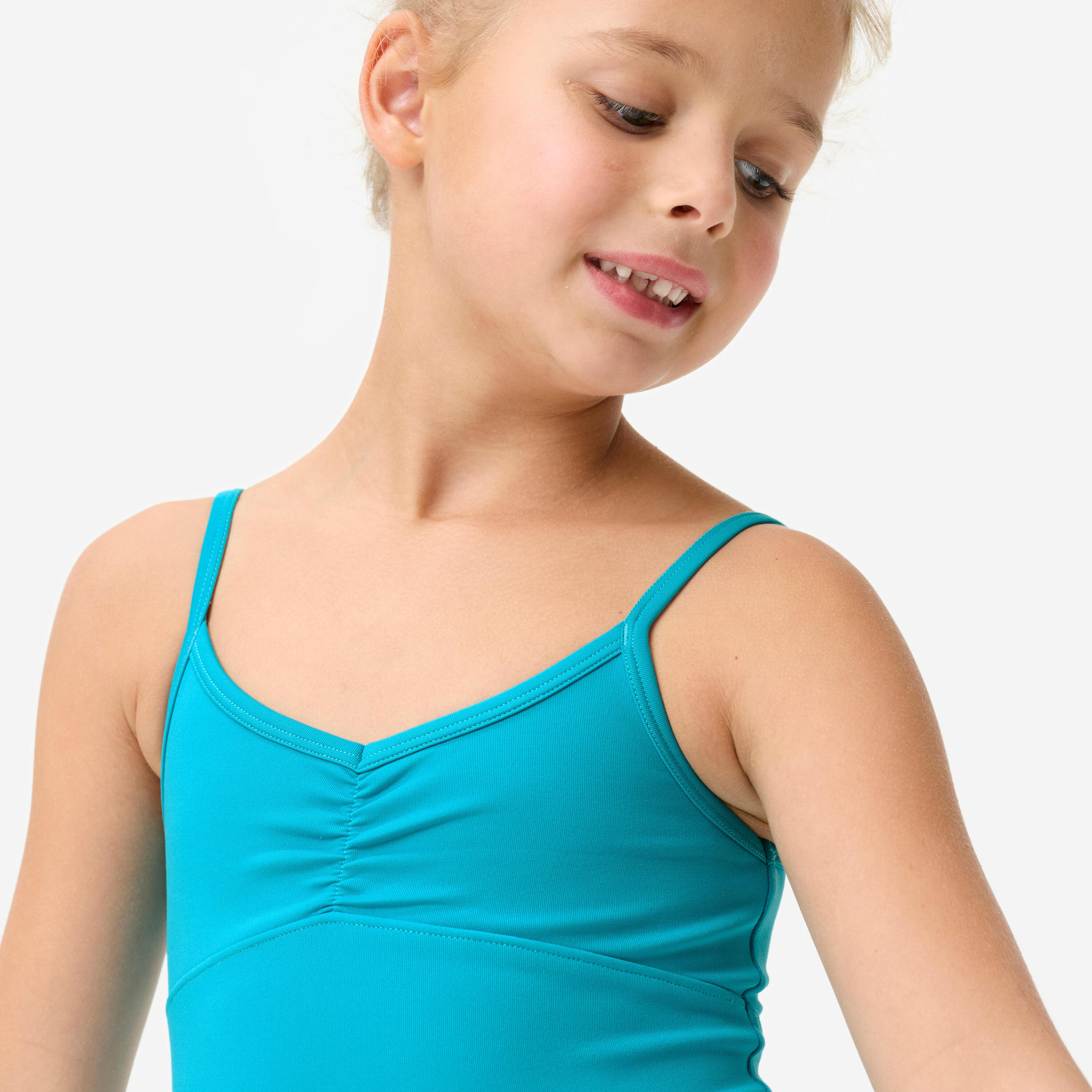 Seconde vie - Tunique de danse classique fille, bleu turquoise 3/9