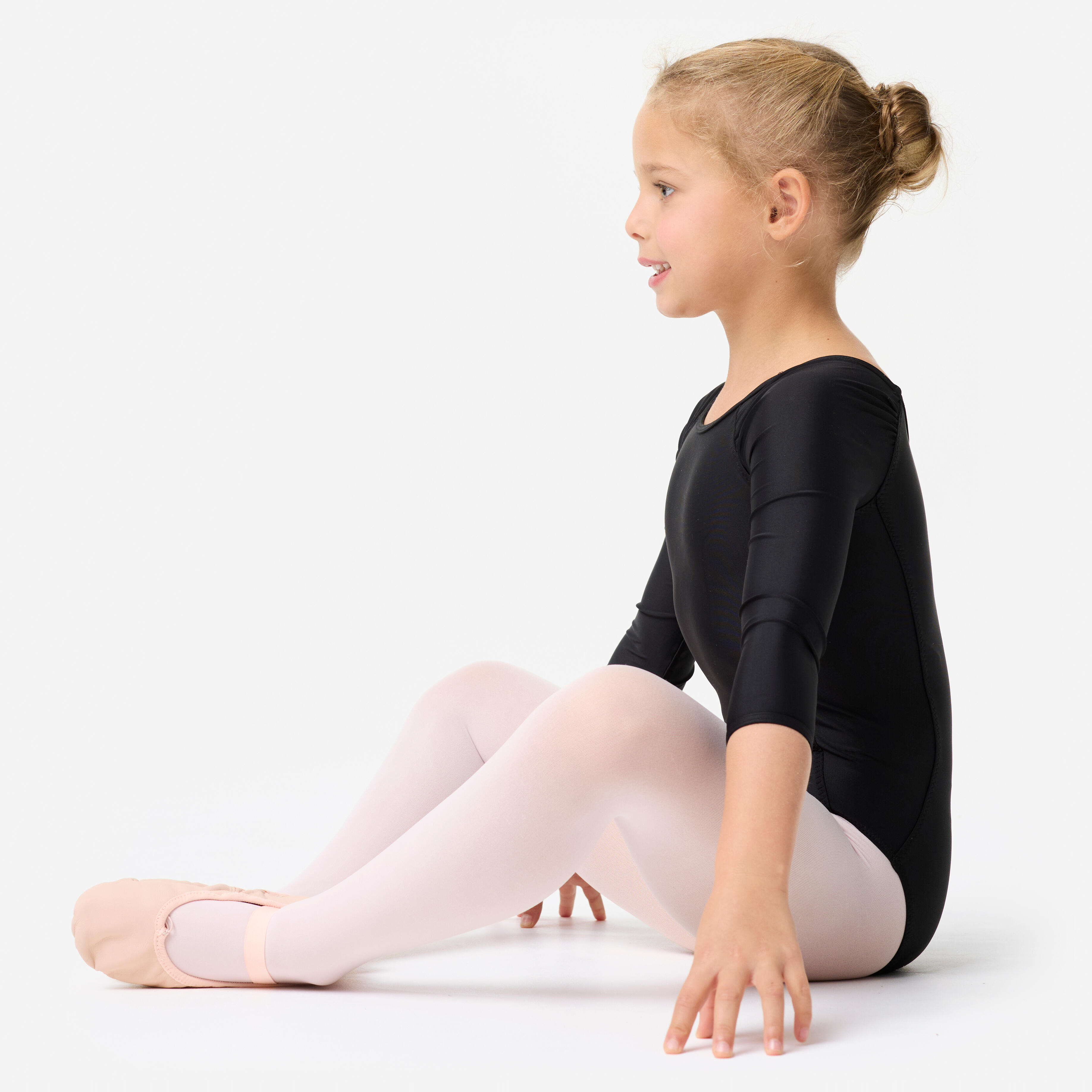 Justaucorps danse classique à manches longues noir fille - DOMYOS