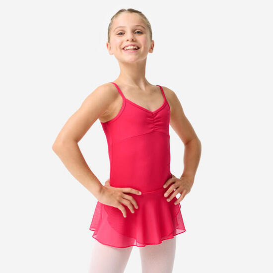 Body danza classica bambina con gonnellino 150 nero