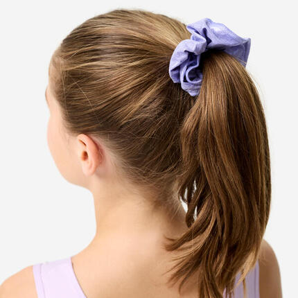 Chouchou de gymnastique fille, imprimé blanc multicolore