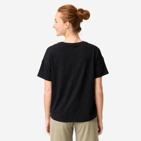 Футболка жіноча для йоги чорна