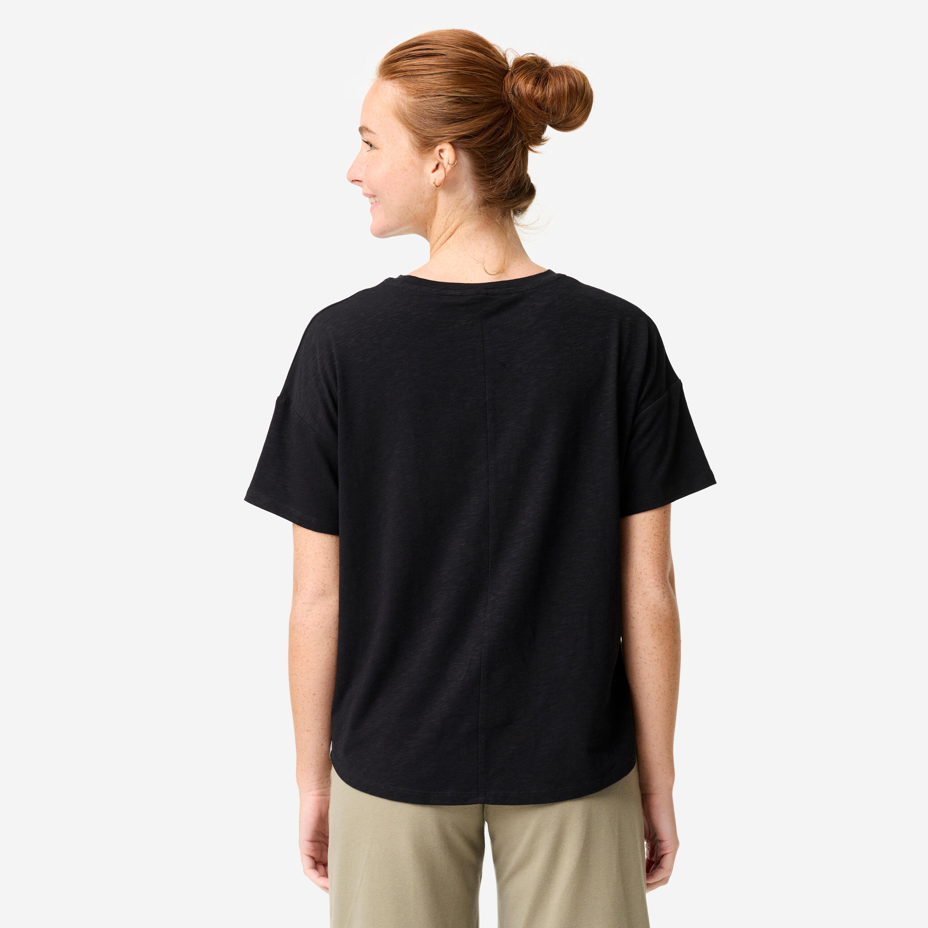 T-shirt de Yoga Mulher Preto 4/12