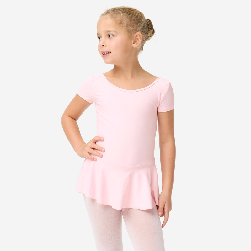 Justaucorps Danse Fille Avec Manches Bouffantes - Ballet, Gymnastique - Tailles 3-12 Ans