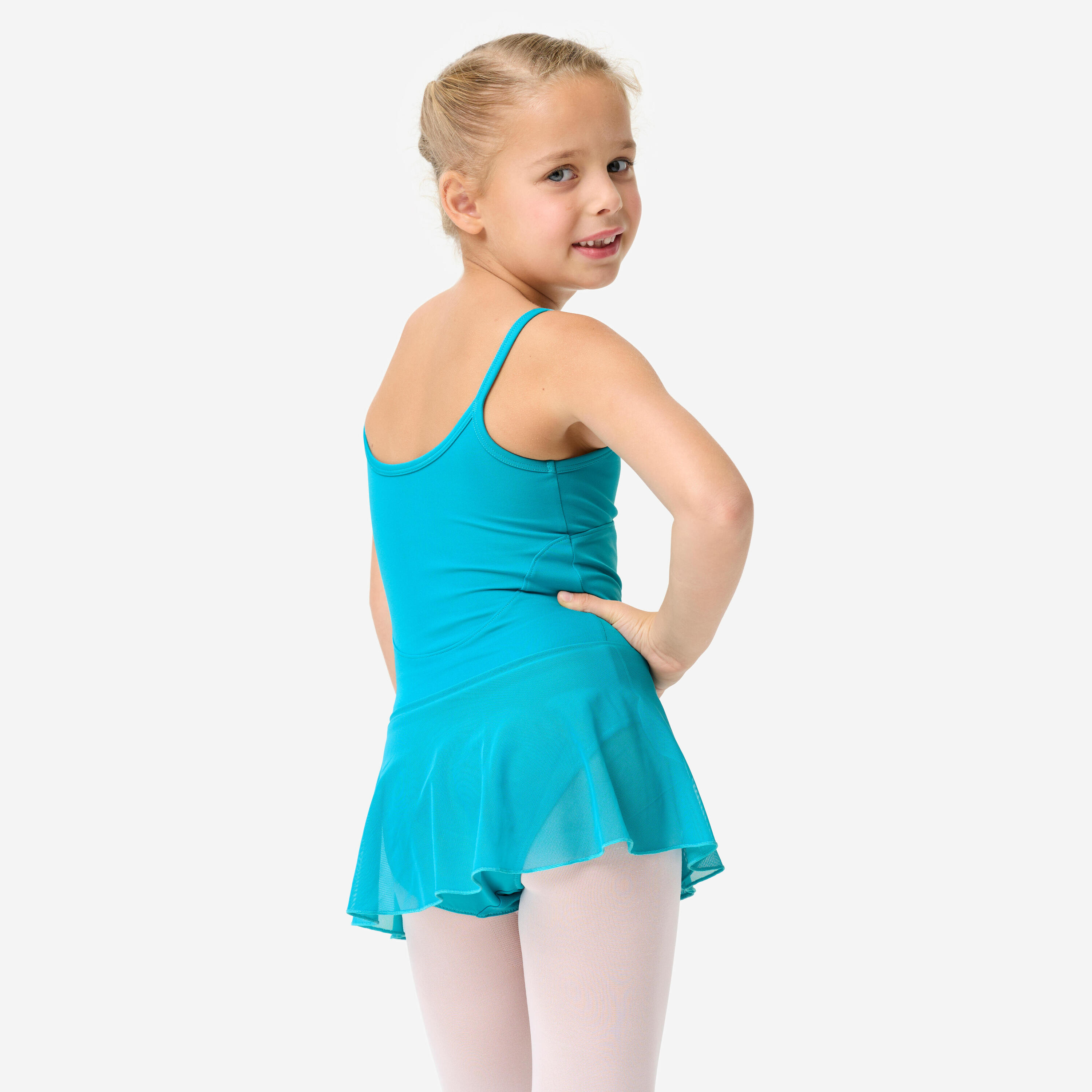 Seconde vie - Tunique de danse classique fille, bleu turquoise 4/9