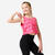 Débardeur danse modern'jazz crop et fluide fille, rose