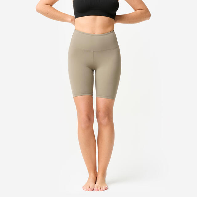 Legginsy krótkie do jogi i pilatesu Domyos