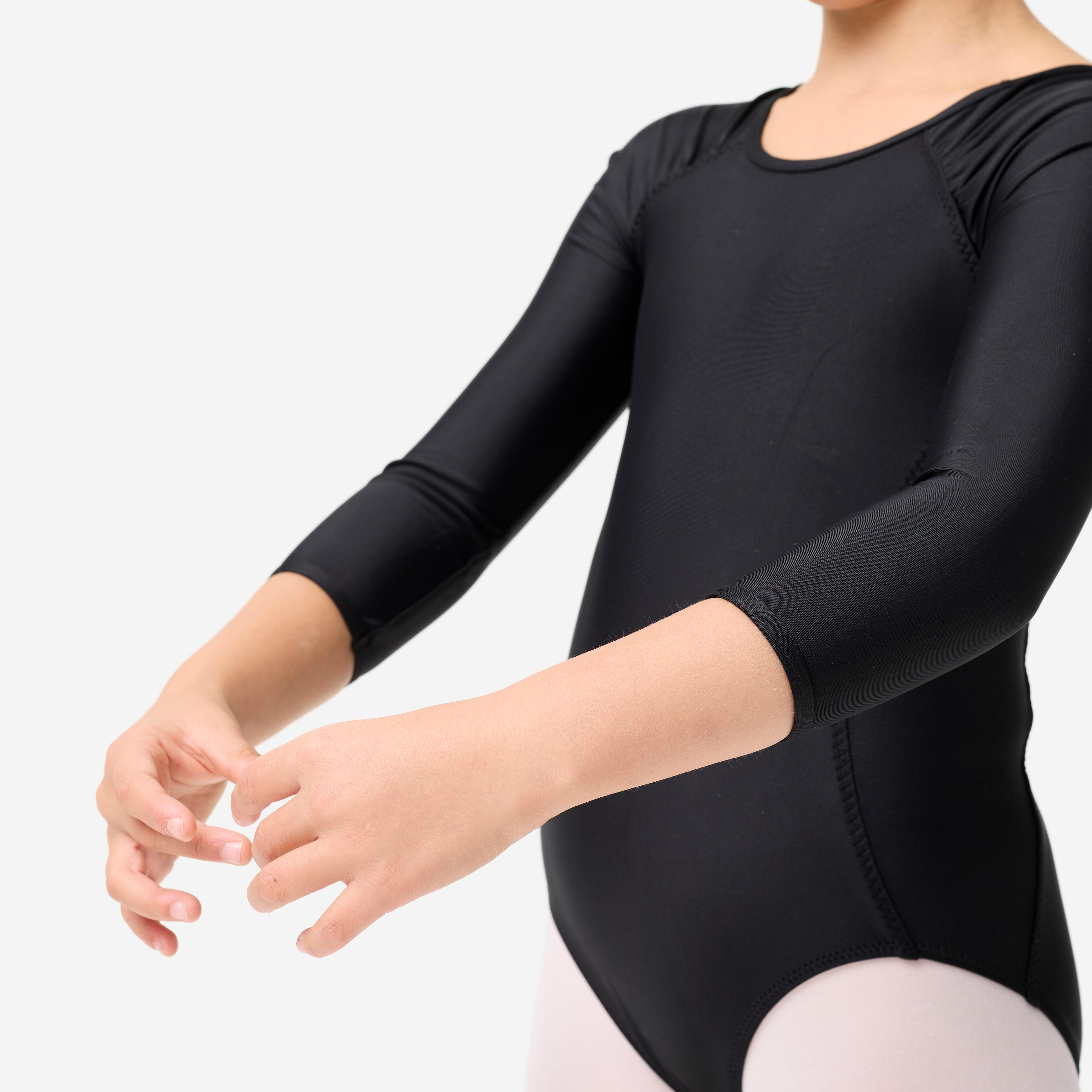 Justaucorps danse classique à manches longues noir fille - DOMYOS