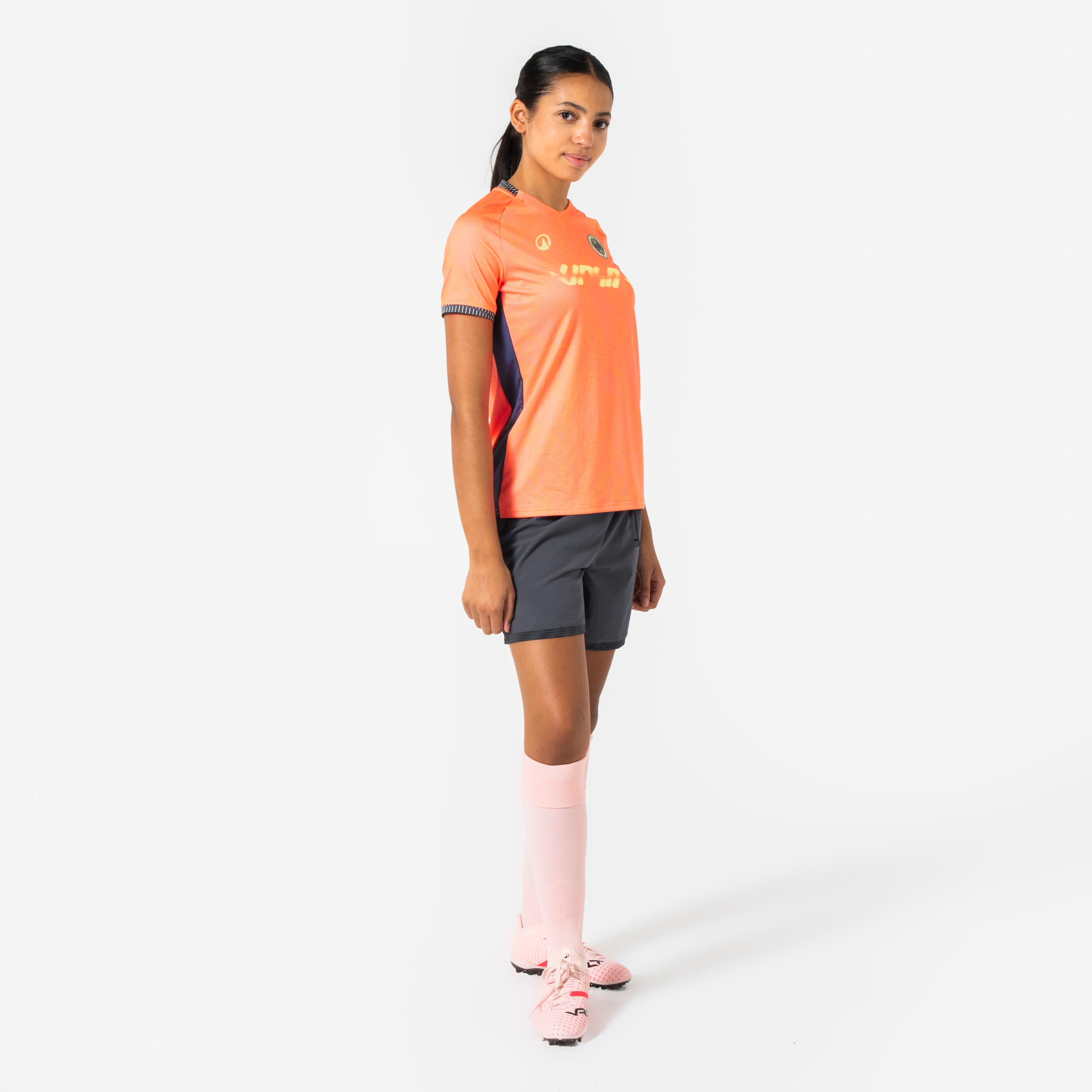 Chandail de soccer à manches courtes femme, Viralto II 7/10