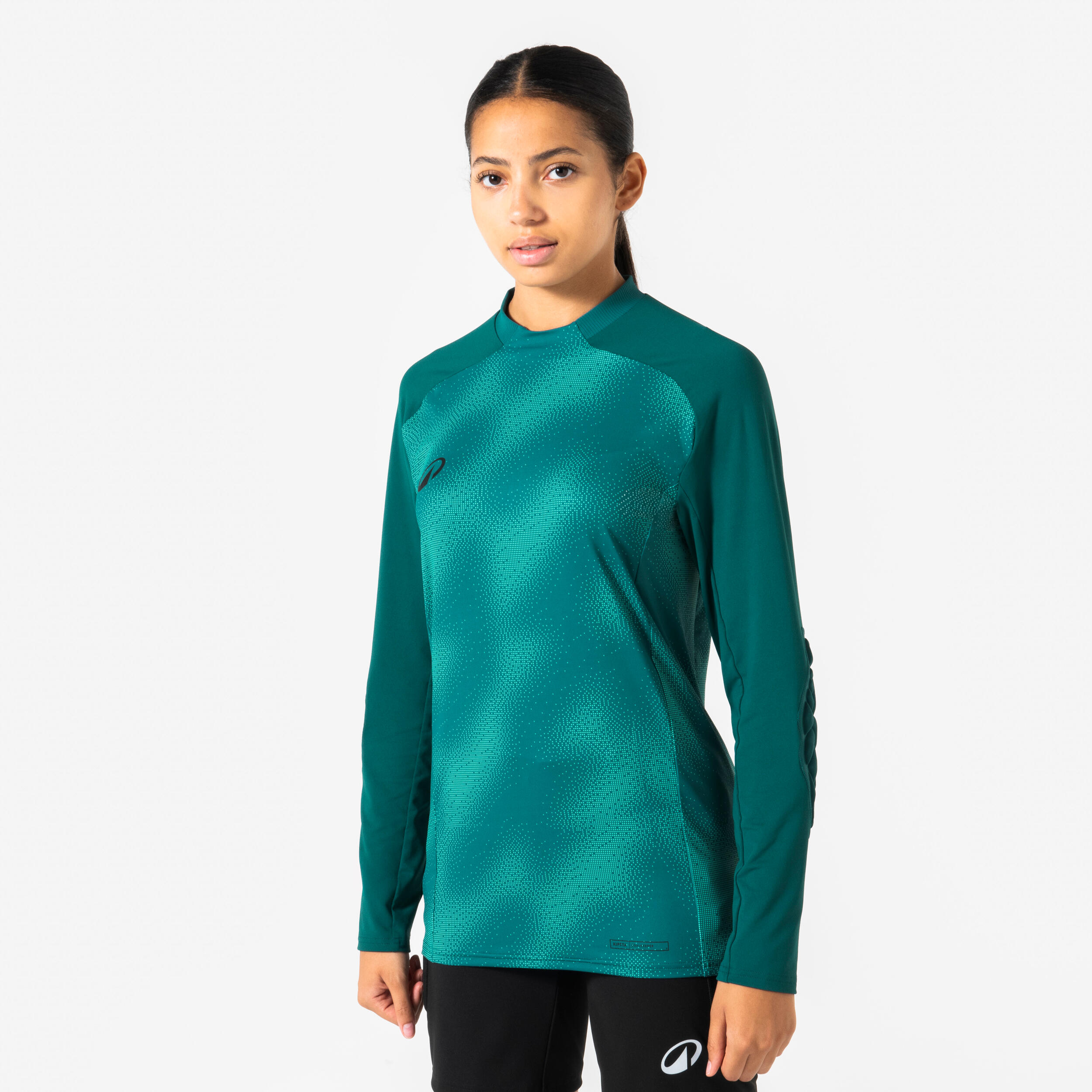 Maillot de gardien de but de foot avec protections adulte, F500 vert 6/10