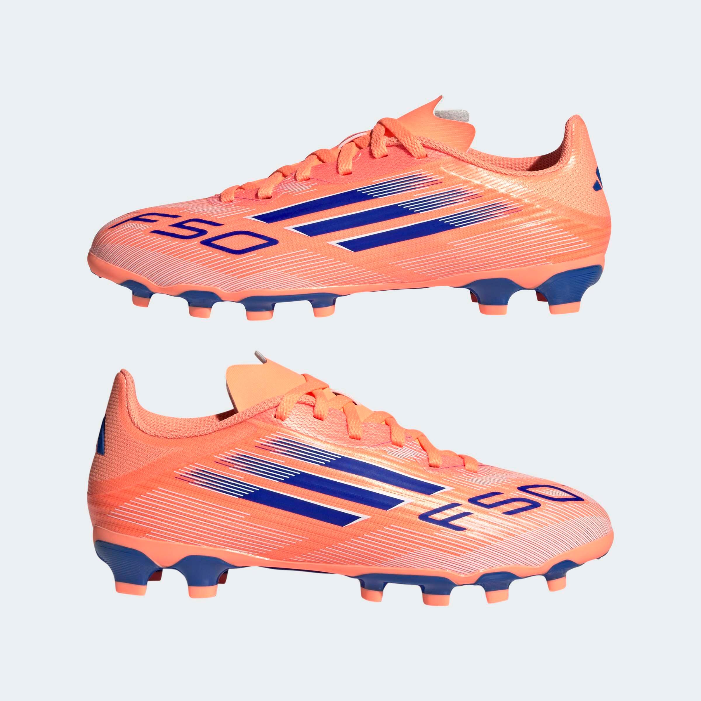 Chuteiras de Futebol Criança F50 LEAGUE Multipiso Laranja 7/10