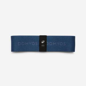 Banda Elástica Fitness Azul Oscuro Textil Glúteos Resistencia Elevada