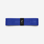 Bandă elastică textilă fitness cu rezistență moderată, pentru fesieri Albastru