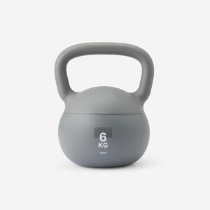 Kettlebell Pesa Rusa 6kg PVC Gris