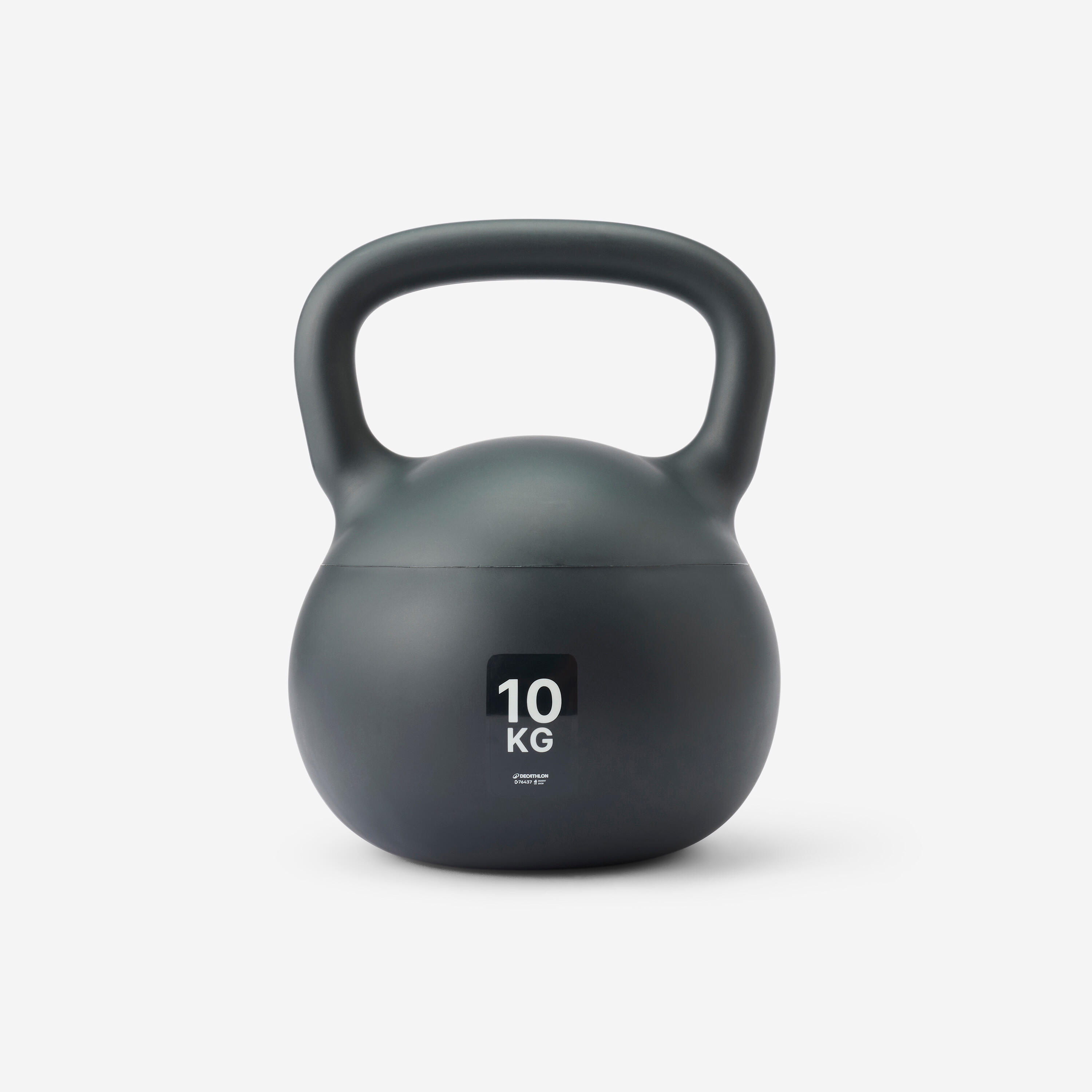 DOMYOS Domáci kettlebell 10 kg tmavosivý 10 kg