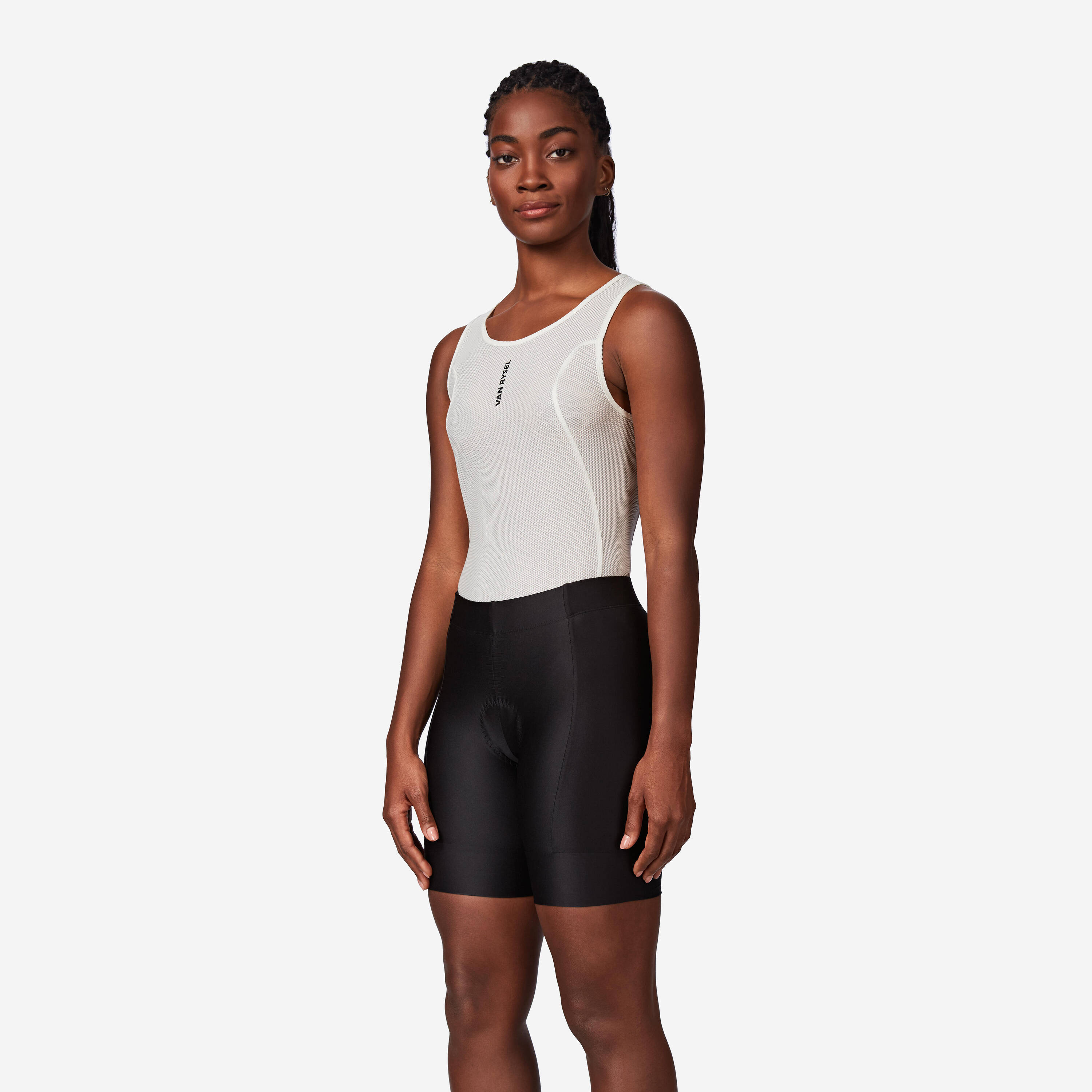 Women's Road Cycling Bibless Shorts Essential - Black -  4