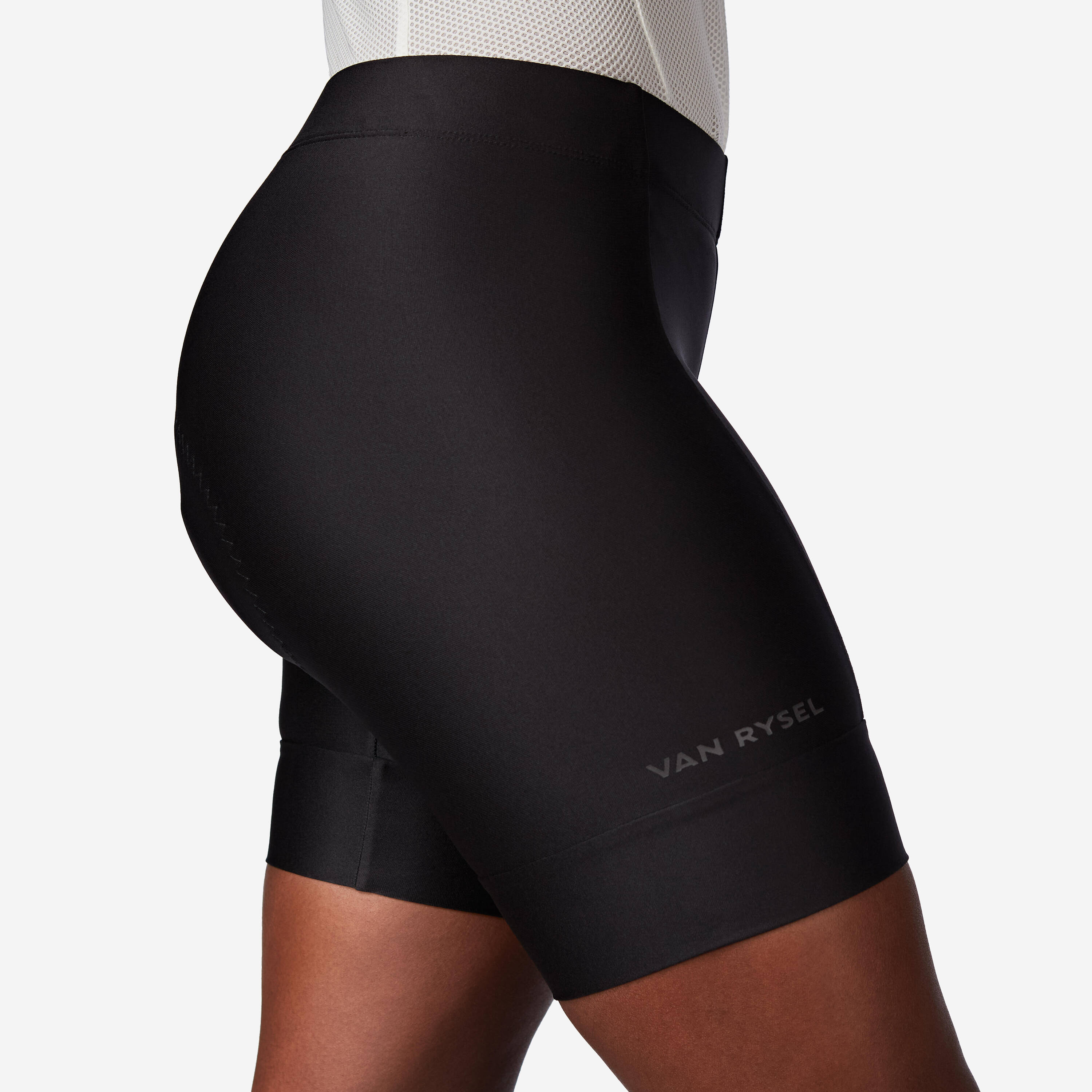 Women's Road Cycling Bibless Shorts Essential - Black -  3
