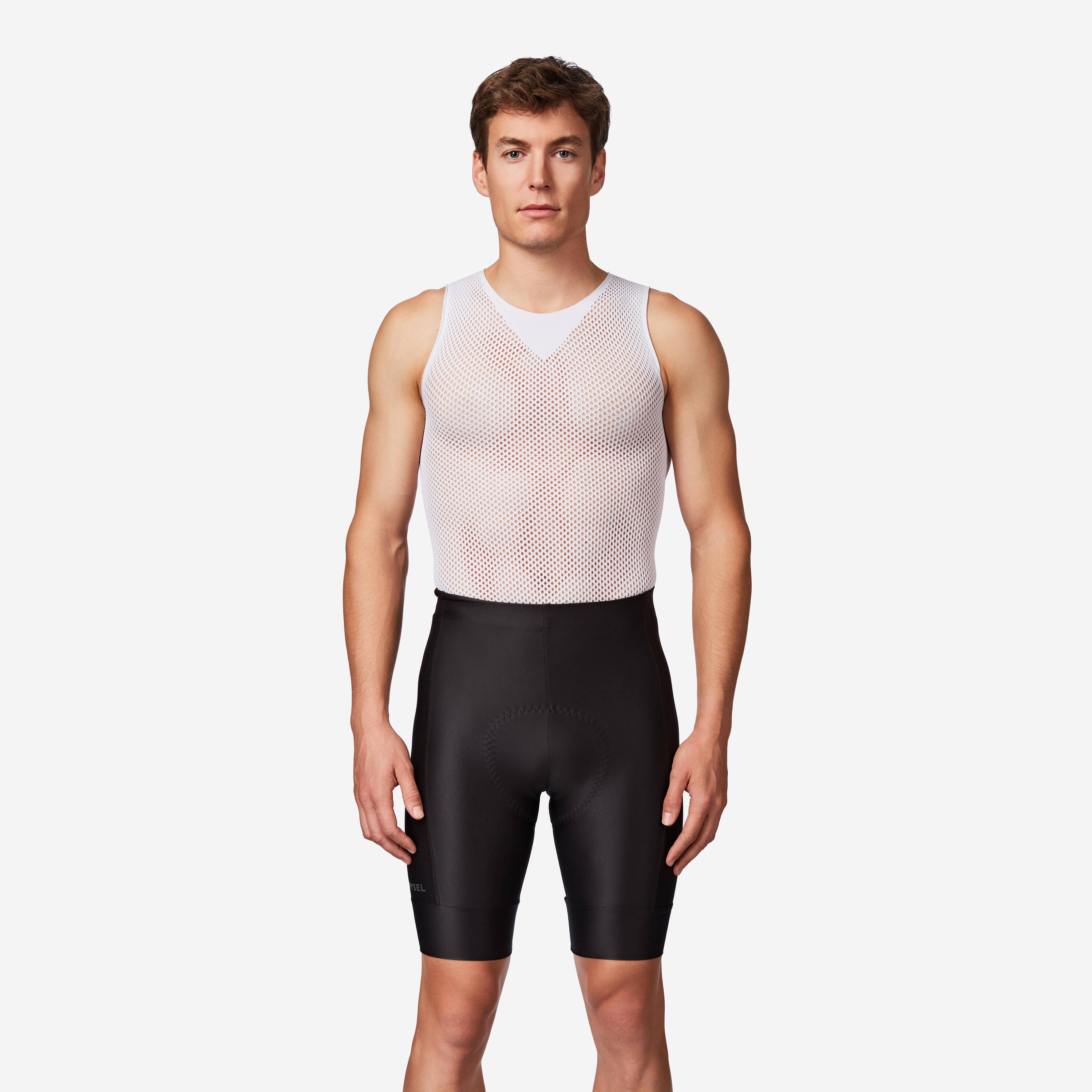 Men's Road Cycling Bibless Shorts Essential - Black -  1