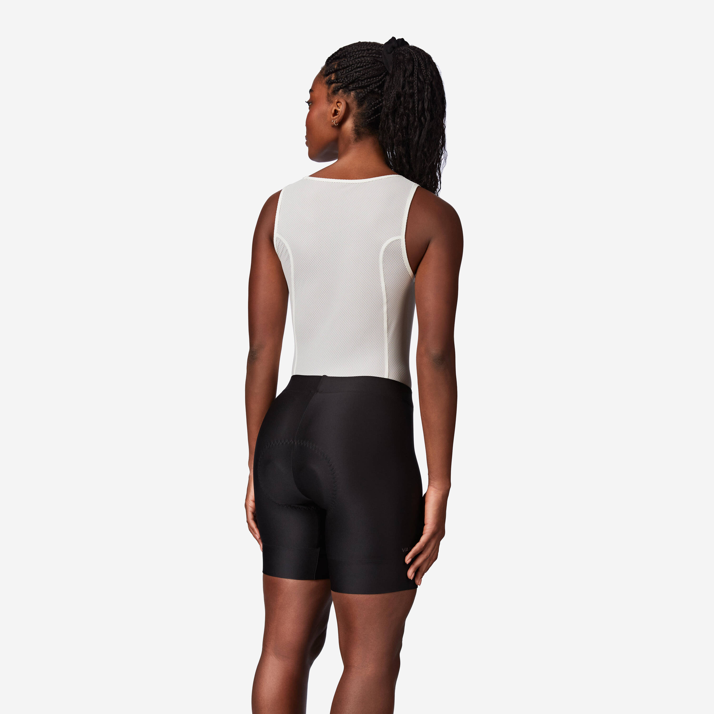 Women's Road Cycling Bibless Shorts Essential - Black -  2