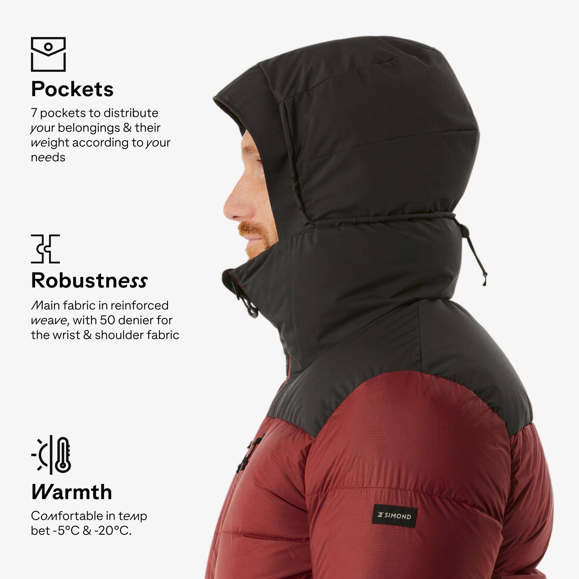 Men Lightweight Packable Down Jacket - MT900 -20° Brown -  5
