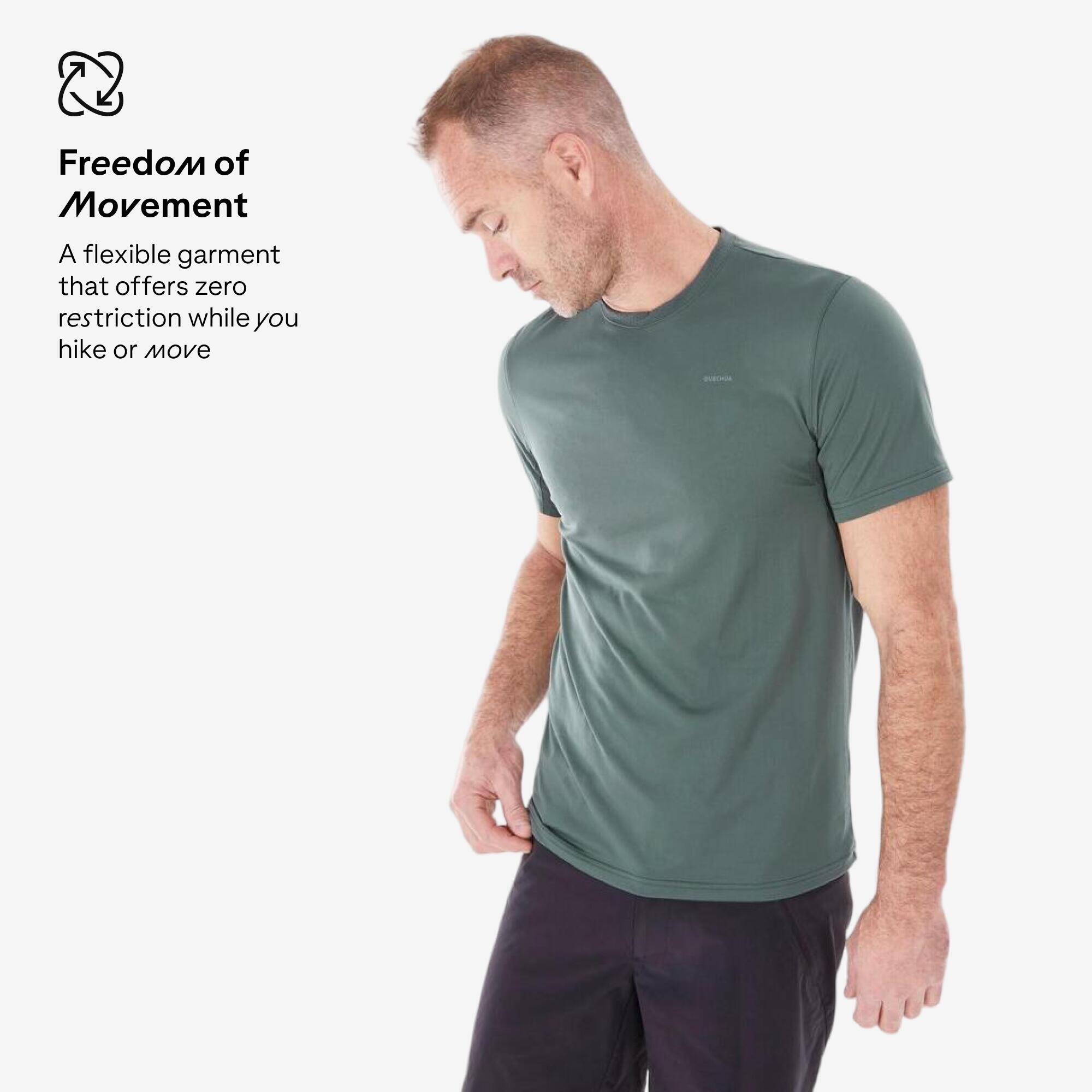 Men's synthetic short-sleeved hiking T-shirt - MH100  -  3