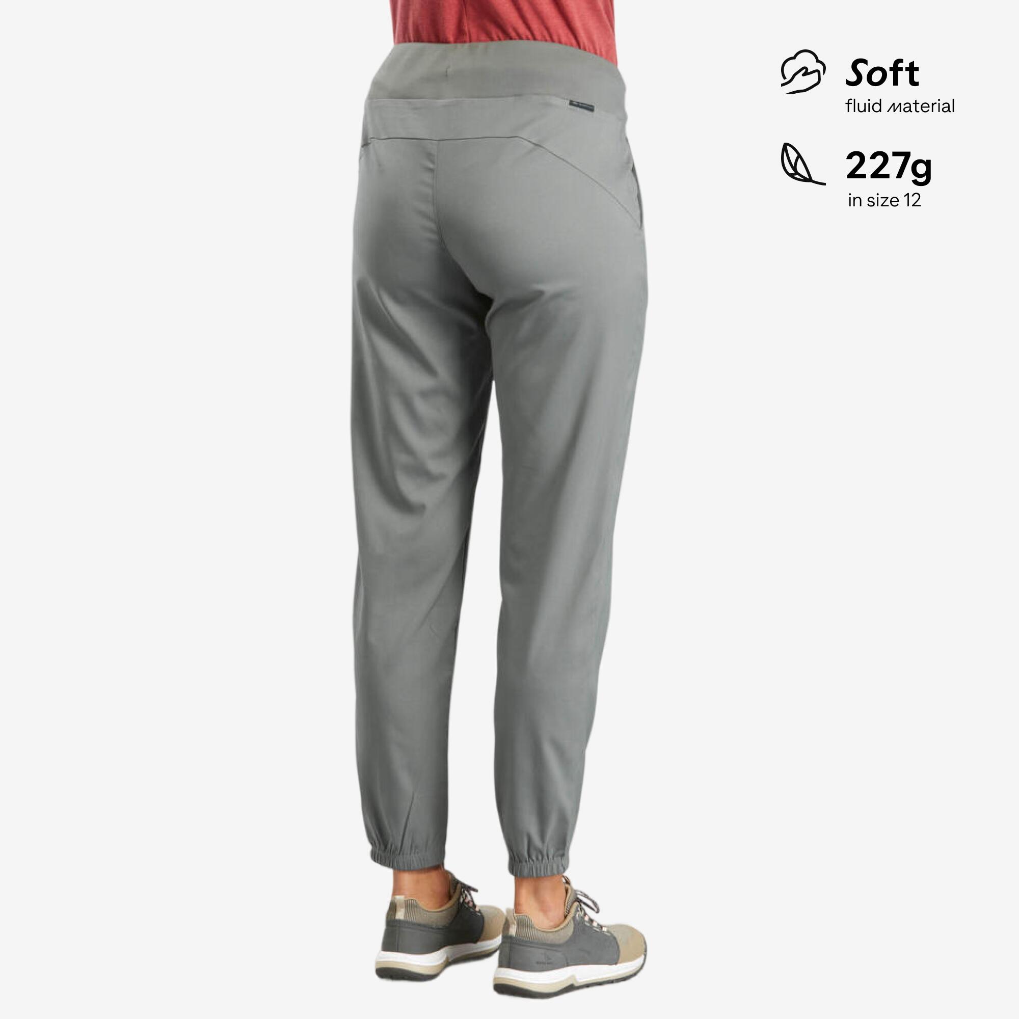 Women Comfort Fit Pant with Wide Waistband Khaki - NH100