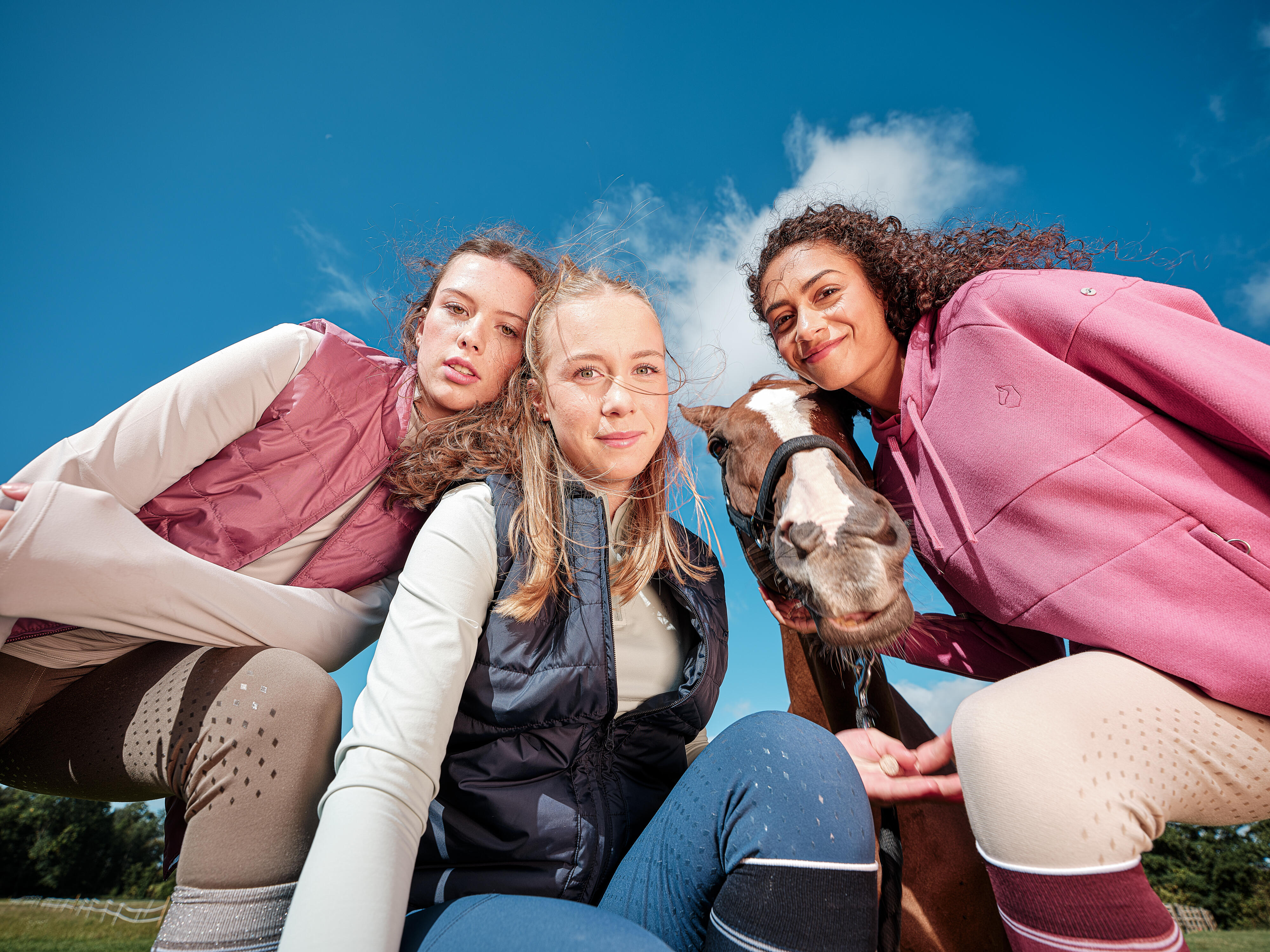 Kids’ Horse Riding Down Vest, Magic - FOUGANZA