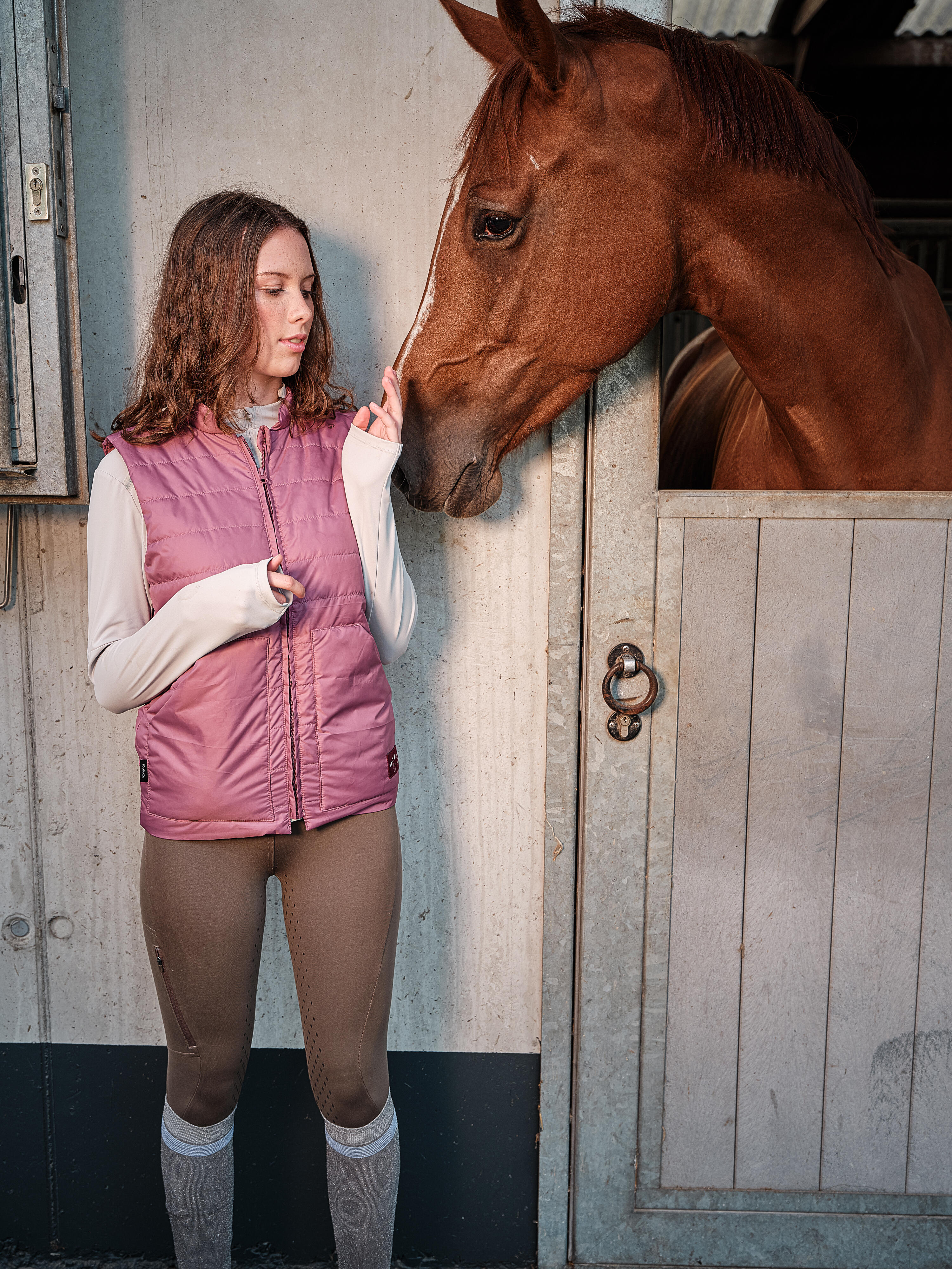 Manteau d’équitation matelassé sans manches enfant, Magic 9/9