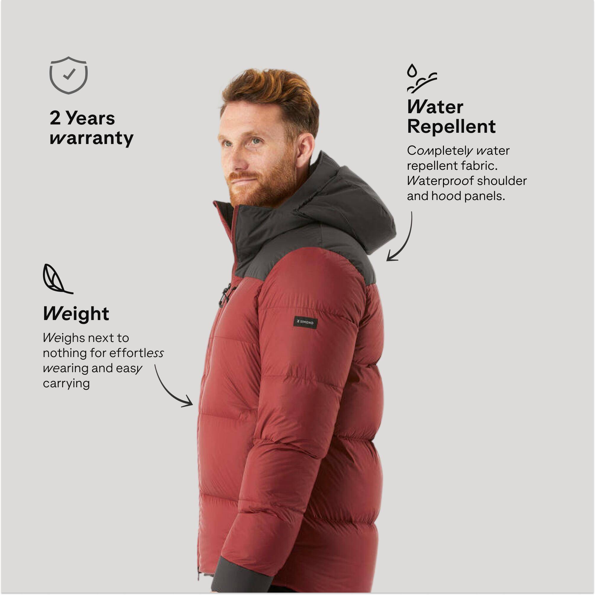 Men Lightweight Packable Down Jacket - MT900 -20° Brown -  3