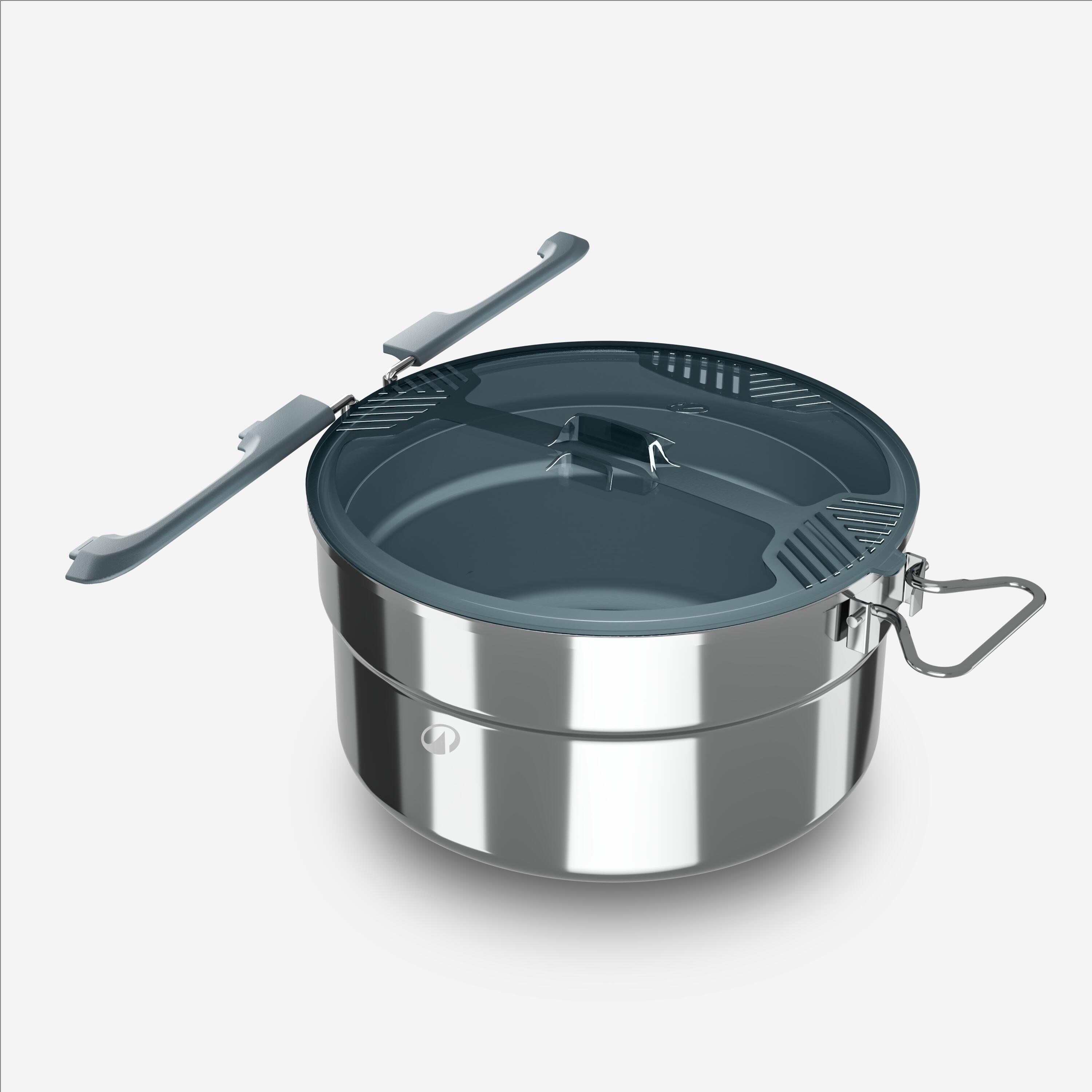 Camping-Kochset aus Edelstahl für 4 Personen, 18 Teile 3/7