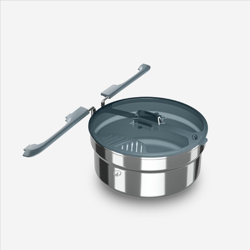 Outdoor Yemek Seti - 1 Kişilik - 6 Parça - Paslanmaz Çelik - 100