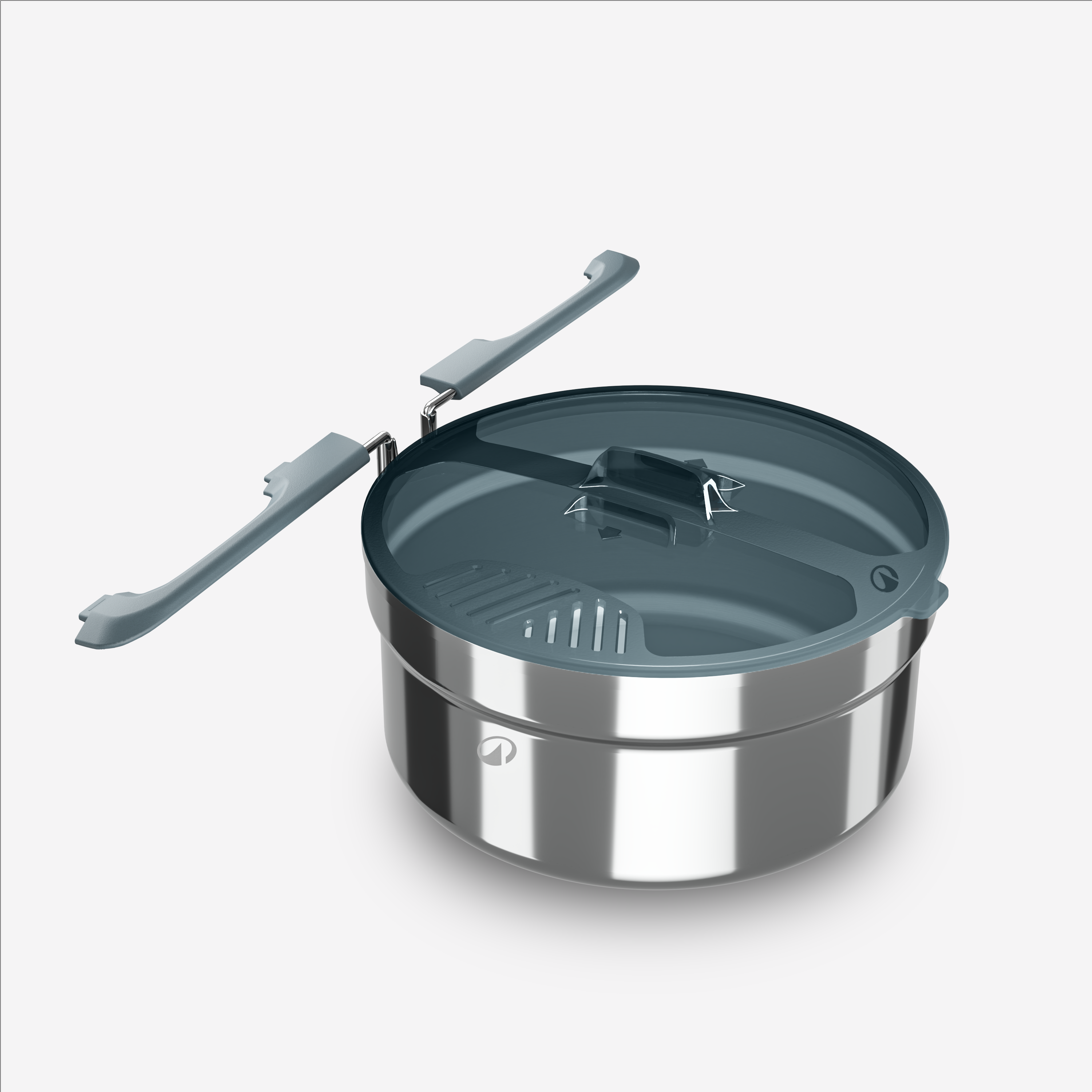2-Person 10-Piece Steel Camping Cooking Set, 100