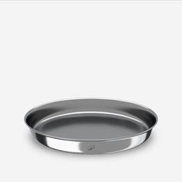 Assiette de camping taille normale L en acier inoxydable, Ø19cm