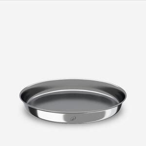 Plato de acero inoxidable para camping, tamaño normal L, Ø 19 cm