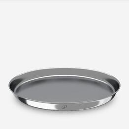 Assiette de camping grande taille XL en acier inoxydable, Ø23cm