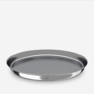 Plato de camping grande tamaño XL de acero inoxidable, Ø23 cm