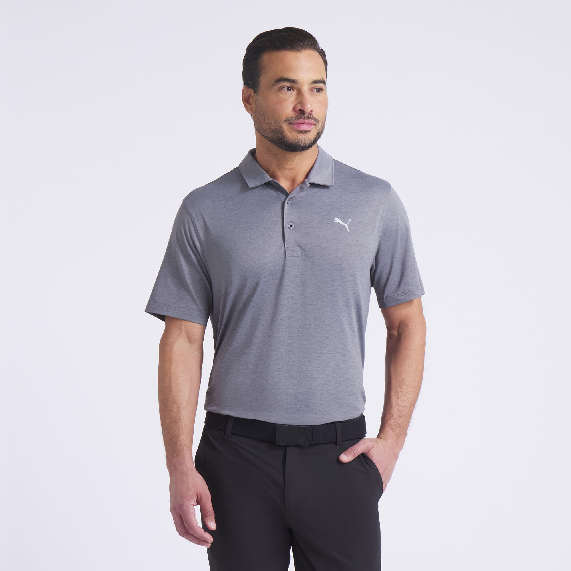 Polo de golf manches courtes homme, Icon 2.0 gris 2/5