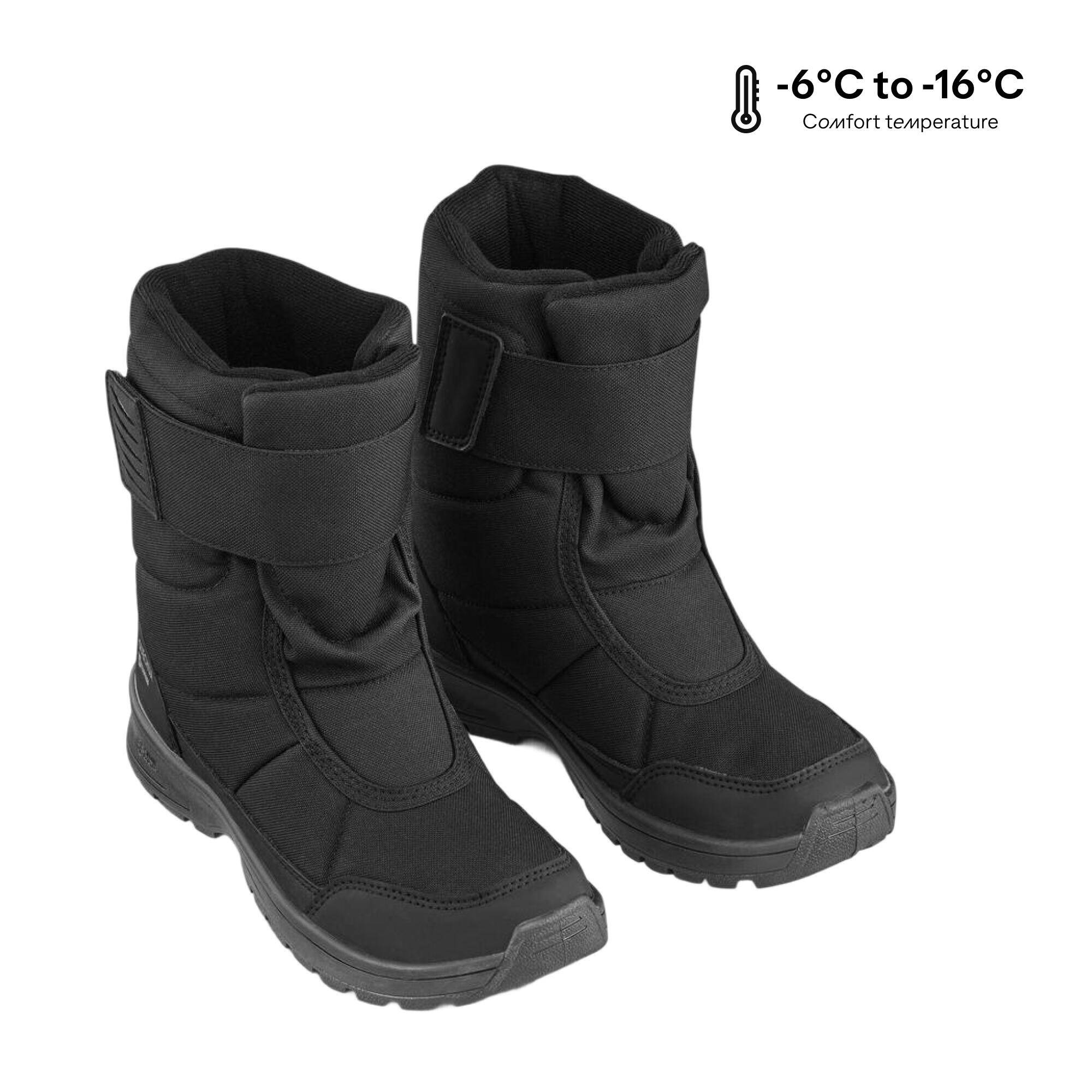 Kids’ warm waterproof snow hiking boots SH100 - Velcro Size 7 - 5.5  -  2