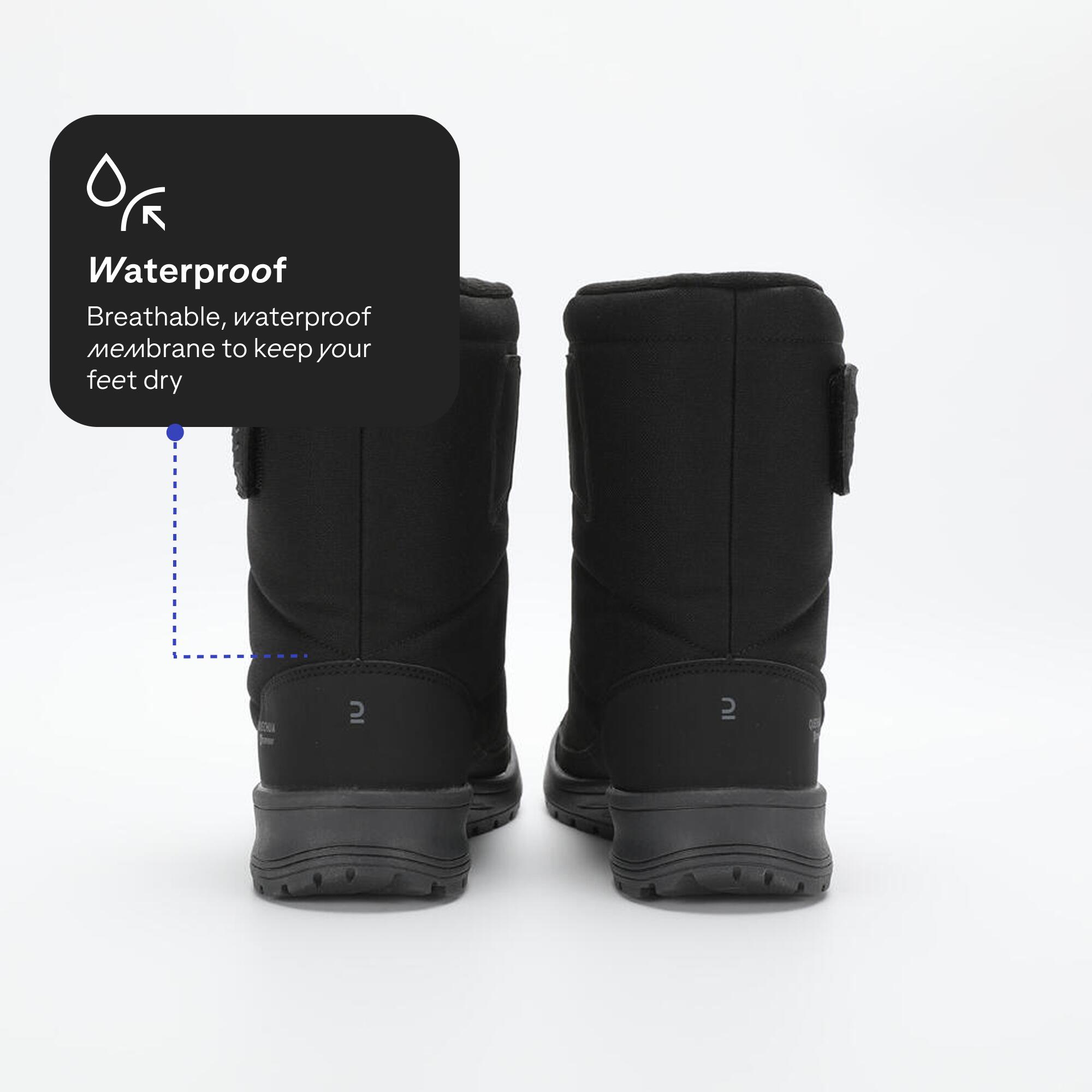 Kids’ warm waterproof snow hiking boots SH100 - Velcro Size 7 - 5.5 